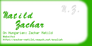 matild zachar business card